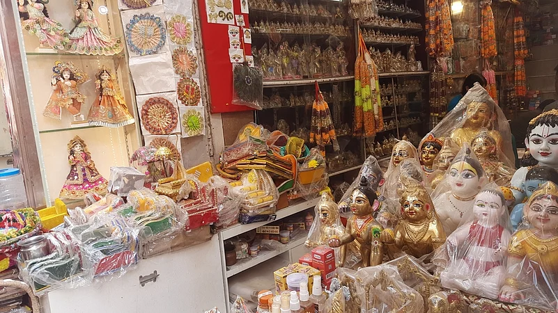 Baby krishna idols, also known as Laddu Gopal, in Vrindavan